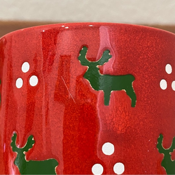 Retired Waechtersbach W. Germany Reindeer with Dots Red Ceramic Christmas Mug - Picture 11 of 14